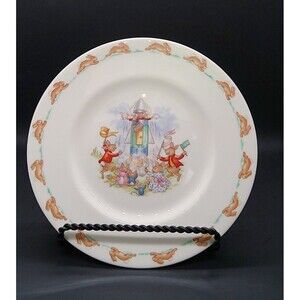 Royal Doulton Bunnykins 8" Child Plate Fine Bone China England ~ Blast Off